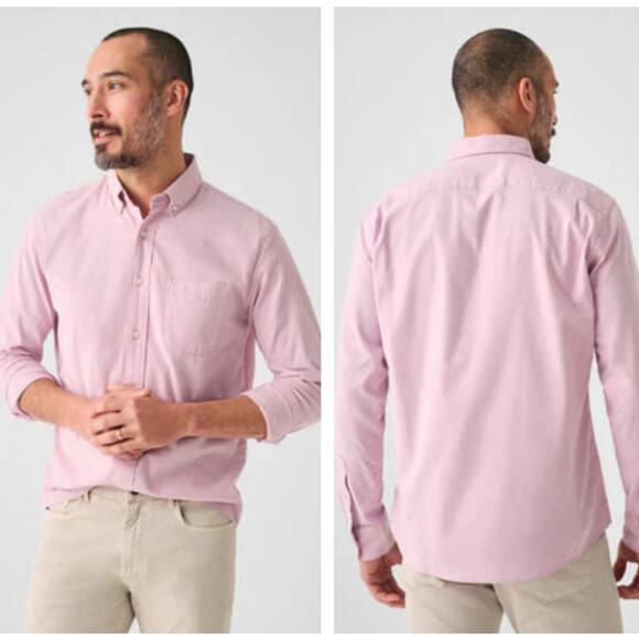 FAHERTY Stretch Oxford Button Down Shirt 2.0 Orchid Pink Sz XL $128 {RR18}